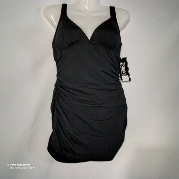 Fleet Street Women's One Piece Swimdress - Braided Strap Swimsuit With Skirt